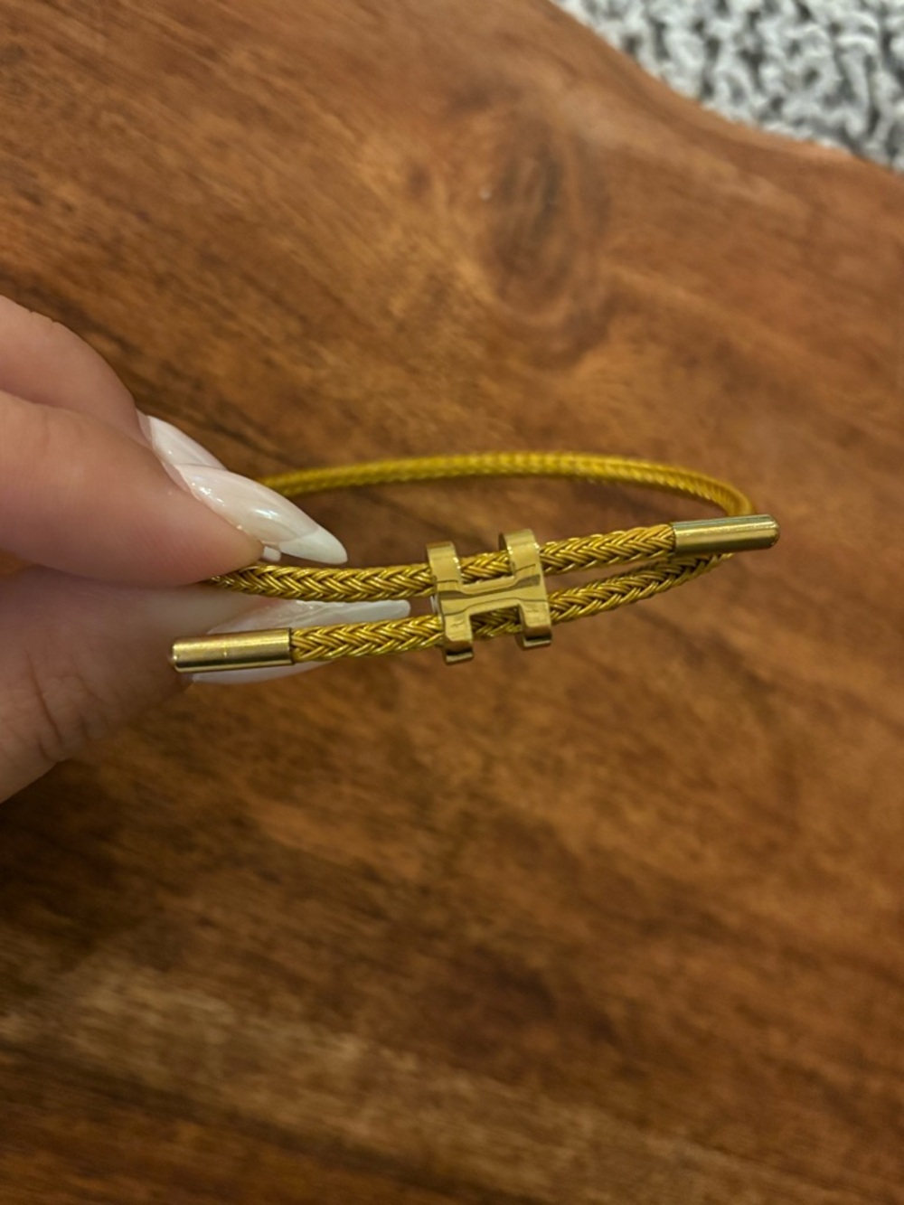 Gold Braided H Bracelet Bangle - Elegant Gold Women’s Jewelry BUNDLE